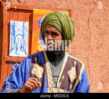 Tuareg  in ancient city of Ait Benhaddou, Morocco. Stock Photo