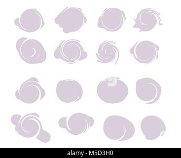 Grunge post Stamps Collection, Circles 16 Round splash shapes Banners, Insignias , Logos, Icons, Labels and Badges Set . vector distress textures.colo Stock Vector