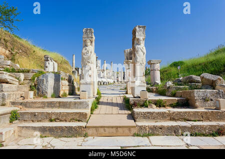 Ruins, Gates of Hercules, Ephesus, Turkey Stock Photo