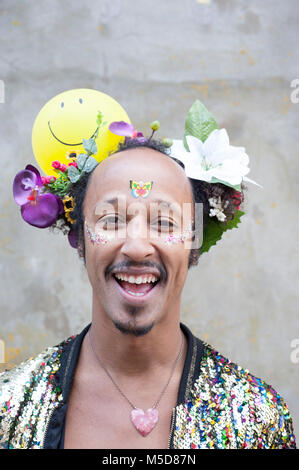 images of brighton and hoves very own disco bunny street performer Stock Photo