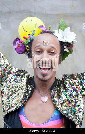 images of brighton and hoves very own disco bunny street performer Stock Photo