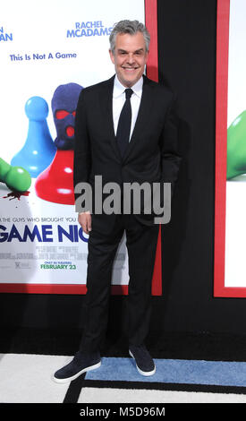 HOLLYWOOD, CA - FEBRUARY 21: Actor Danny Huston attends the premiere of New Line Cinema and Warner Bros. Pictures' 'Game Night' at TCL Chinese Theatre on February 21, 2018 in Hollywood, California. Photo by Barry King/Alamy Live News Stock Photo