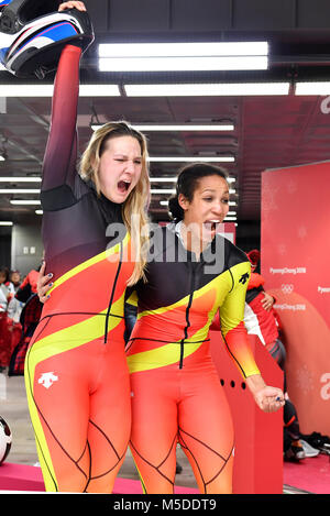 Mariama JAMANKA (re) und Lisa BUCKWITZ (GER), jubilation, Freude