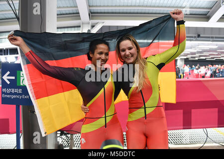 Mariama JAMANKA (re) und Lisa BUCKWITZ (GER), jubilation, Freude