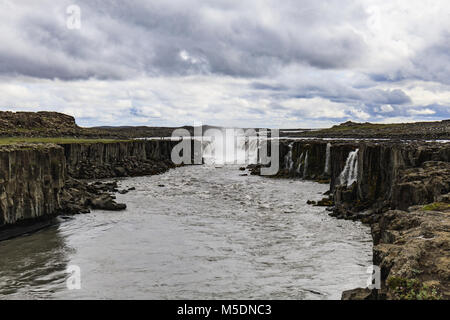 Fantastic views of selfoss waterfall in the national park vatnajokull iceland Stock Photo