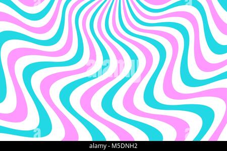 Vector background with Wavy Lines. Simple Background consisting of Stripe Shapes with Liquid effect of soft Color. Blue, white and pink Stock Vector
