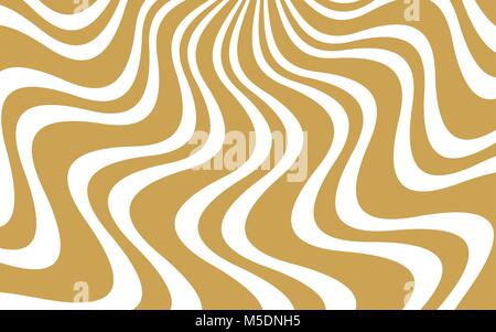 Vector background with Wavy Lines. Simple Background consisting of Stripe Shapes with Liquid effect of Color. Golden and white Stock Vector