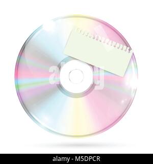 CD/DVD on white background, vector illustration Stock Vector