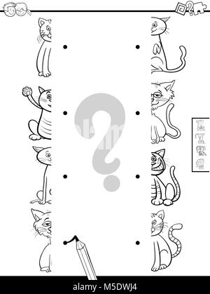 Cat coloring book educational game Stock Vector Image & Art - Alamy