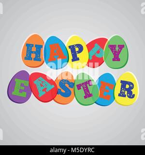 Colorful illustration for Easter, vector Stock Vector