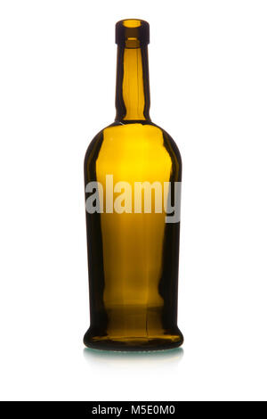 Empty wine bottle isolated over white background Stock Photo
