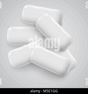Realistic chewing gum, vector Stock Vector