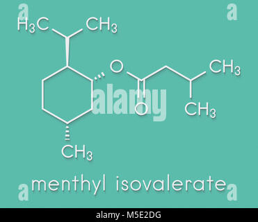 Validol Structure Menthyl isovalerate, validolum, validol molecule. It is drug, menthyl ...