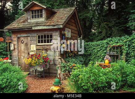 Rustic garden shed Stock Photo - Alamy