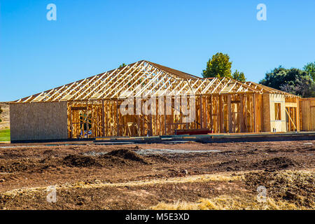 Brand New Home Under Construction Stock Photo