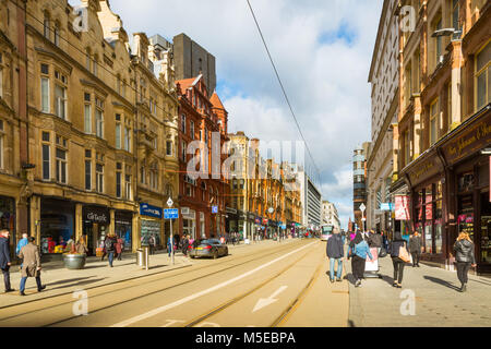 View of Corporation street, Birmingham UK Stock Photo