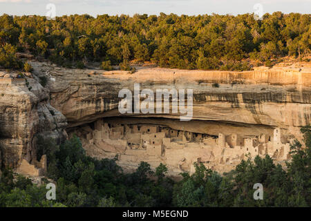 Ancestral Puebloan ruin Cliff Palace Mesa Verde National Park Colorado ...