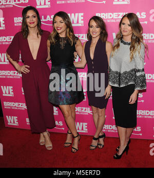 New York, NY, USA. 22nd Feb, 2018. Desiree Hartsock, DeAnna Pappas, Ashley Hebert, and Trista Sutter attends WE tv Launches Bridezillas Museum Of Natural Hysteria on February 22, 2018 in New York City . Credit: John Palmer/Media Punch/Alamy Live News Stock Photo