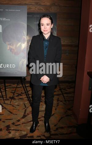 Los Angeles, CA, USA. 20th Feb, 2018. Ellen Page at arrivals for THE CURED Premiere, AMC Dine-In Sunset 5, West Hollywood, Los Angeles, CA February 20, 2018. Credit: Priscilla Grant/Everett Collection/Alamy Live News Stock Photo