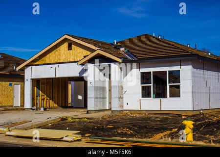New Home Construction Ready For Stucco Stock Photo