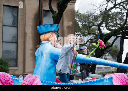 Mardi Gras parade in Mobile, Alabama. Stock Photo