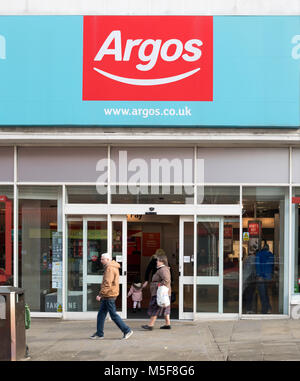 People walking past Argos store in Gateshead, north east England, UK Stock Photo