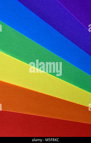 Vibrant rainbow coloured paper Stock Photo