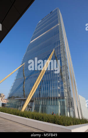 Allianz Tower designed by Arata Isozaki (right) and Generali Tower ...
