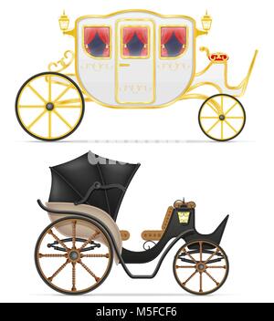 carriage for transportation of people vector illustration isolated on white background Stock Vector