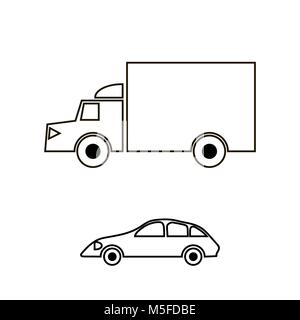 Container Truck Icon Stock Vector