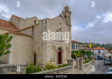Arsos, Cyprus - October 8, 2017: Apostolos Filippos Church in the heart of the village. Stock Photo