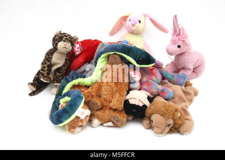 Collection of TY Beanie Babies Stock Photo