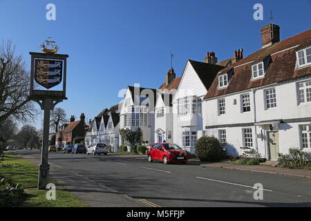 Village sign, German Street, Winchelsea, East Sussex, England, Great Britain, United Kingdom, UK, Europe Stock Photo