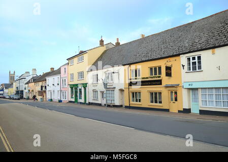 Market town of Honiton in East Devon famous by antique shops Stock Photo