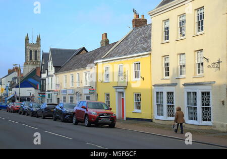 Market town of Honiton in East Devon famous by antique shops Stock Photo