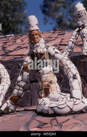 Human Figures at Rock Garden in Chandigarh, Union Territory, India Stock Photo