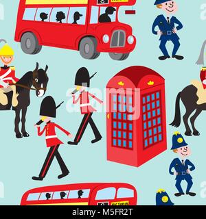 London seamless pattern Stock Vector