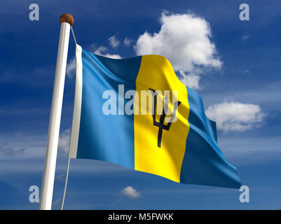 3D Barbados flag (with clipping path)