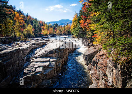 Rocky Gorge on the Swift River along the Kancamagus Highway in the White Mountains New Hampshire Stock Photo