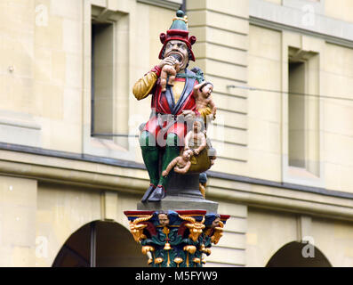 Child eating ogre fountain Kornhausplatz Bern Switzerland Stock Photo ...