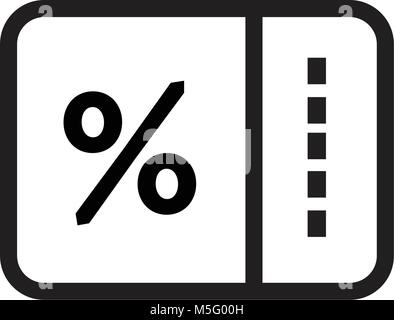 Percent icon line outline style isolated on white background for your web and mobile app design, vector illustration Stock Vector