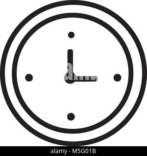 Clock icon thin line outline isolated on white background for your web and mobile app design, vector illustration Stock Vector