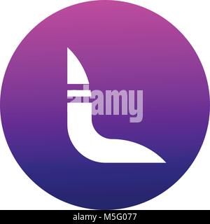 L logo vector font. Futuristic outline letter. High quality line single sign. Elegant creative white symbol on colorful background. Latin minimal alph Stock Vector
