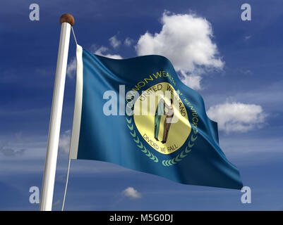 Kentucky flag (with clipping path) Stock Photo