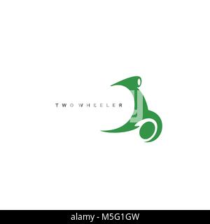 Illustration of the two wheeler on a white background Stock Vector