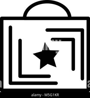 Shopping bag icon line outline style isolated on white background for your web and mobile app design, vector illustration Stock Vector