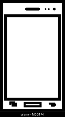 Phone icon line outline style isolated on white background, the illustration is flat, vector, pixel perfect for web and print. Linear stokes and fills Stock Vector