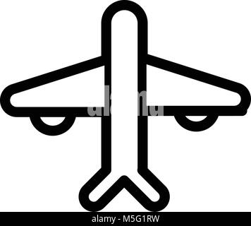 Airplane icon line outline style isolated on white background, the illustration is flat, vector, pixel perfect for web and print. Linear stokes and fi Stock Vector