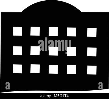City building icon line outline style isolated on white background, the illustration is flat, vector, pixel perfect for web and print. Linear stokes a Stock Vector