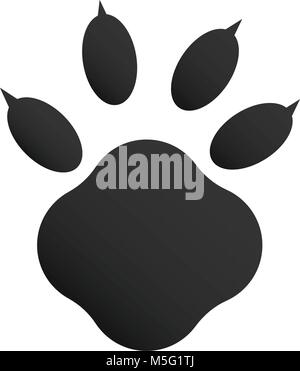 Dog or cat paw print icon line outline style isolated on white background, the illustration is flat, vector, pixel perfect for web and print. Linear s Stock Vector